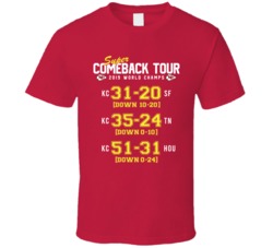 Kansas City Football Comeback Tour T Shirt