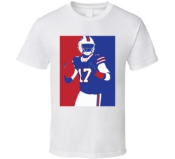 Josh Allen Buffalo Football Quarterback Silhouette T Shirt