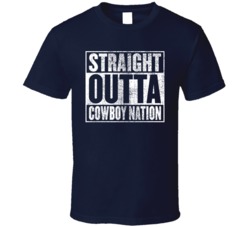 Straight Outta Cowboy Nation Worn Look T Shirt