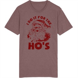 I Do It For The Hos Funny Santa Christmas T Shirt