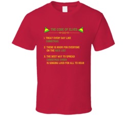 Code Of Elves Buddy Elf Christmas Movie T Shirt
