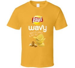 Lay's Wavy Roasted Garlic And Sea Salt Potato Chips Bag Costume T Shir