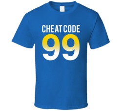 Cheat Code 99 Aaron Donald Los Angeles Football T Shirt