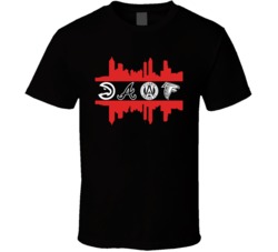 Atlanta City All Professional Sports Teams Super Fan T Shirt