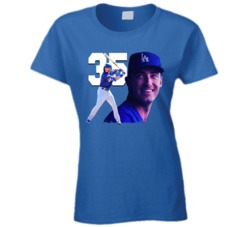 Cody Bellinger Hr 35 Los Angeles Baseball Team Sports Ladies T Shirt