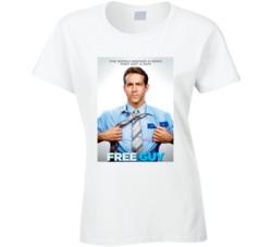 The Free Guy Ryan Reynolds Movie Ladies T Shirt