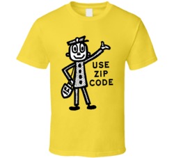 Use Zip Code United States Post Office Us Mail Advertisement T Shirt