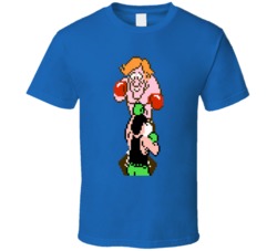 Glass Joe Mike Tyson Punch Out Characters Retro Video Game Gamer Fan T