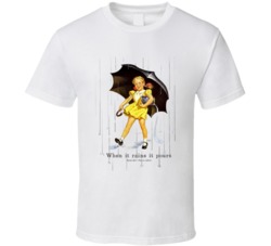 Morton Salt Girl When It Rains It Pours Retro Ad T Shirt