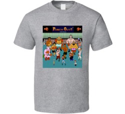 Mike Tyson Punch Out All Characters Retro Video Game Gamer Fan T Shirt