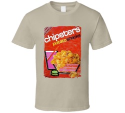 Chipsters Potato Snack Chips Retro Snack Food Worn Look T Shirt