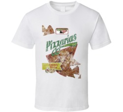 Pizzarias Pizza Chips Retro Snack Food Worn Look T Shirt