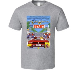 Out Run Arcade Racing Retro Video Game Gamer Fan T Shirt
