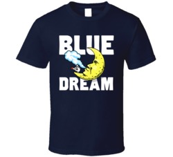 Blue Dream Weed Cannabis Ganja Marijuana Strain Smoking Fan T Shirt