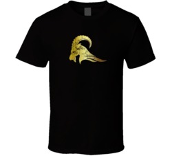 Golden Goat Cannabis Ganja Marijuana Strain Smoking Fan Worn Look T Sh