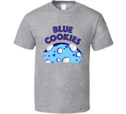 Blue Cookies Cannabis Ganja Marijuana Strain Smoking Fan Worn Look T S