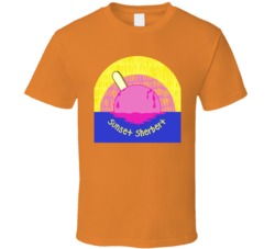 Sunset Sherbert Cannabis Ganja Marijuana Strain Smoking Fan T Shirt