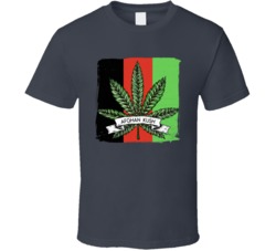 Afghan Kush Cannabis Ganja Marijuana Strain Smoking Fan Worn Look T Sh