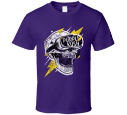 Purple Kush Cannabis Ganja Marijuana Strain Smoking Fan Worn Look T Sh
