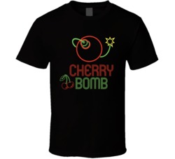 Cherry Bomb Cannabis Ganja Marijuana Strain Smoking Fan T Shirt