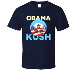 Obama Kush Cannabis Ganja Marijuana Strain Smoking Fan T Shirt