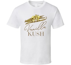Vanilla Kush Cannabis Ganja Marijuana Strain Smoking Fan T Shirt