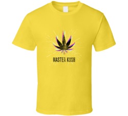 Master Kush Cannabis Ganja Marijuana Strain Smoking Fan Worn Look T Sh