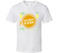 Orange Kush Cannabis Ganja Marijuana Strain Smoking Fan T Shirt