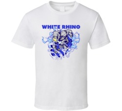 White Rhino Cannabis Ganja Marijuana Strain Smoking Fan T Shirt