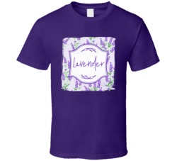 Lavender Cannabis Ganja Marijuana Strain Smoking Fan Worn Look T Shirt