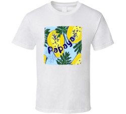 Papaya Cannabis Ganja Marijuana Strain Smoking Fan Worn Look T Shirt