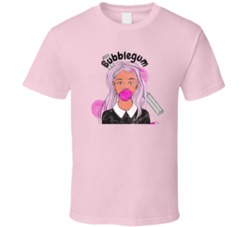 Bubblegum Cannabis Ganja Marijuana Strain Smoking Fan Worn Look T Shir