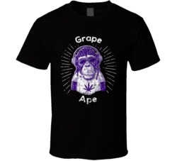 Grape Ape Cannabis Ganja Marijuana Strain Smoking Fan Worn Look T Shir