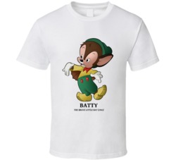 Batty The Brave Little Bat 1941 Cartoon T Shirt