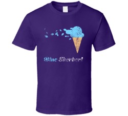 Blue Sherbert Cannabis Ganja Marijuana Strain Smoking Fan Worn Look T 