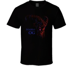 Diablo Og Cannabis Ganja Marijuana Strain Smoking Fan Worn Look T Shir