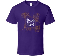 Purple Bud Cannabis Ganja Marijuana Strain Smoking Fan T Shirt