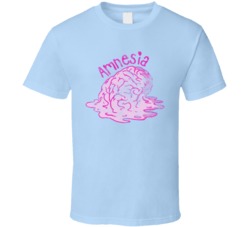 Amnesia Cannabis Ganja Marijuana Strain Smoking Fan Worn Look T Shirt