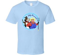 Jolly Cannabis Ganja Marijuana Strain Smoking Fan Worn Look T Shirt