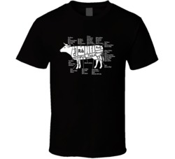 Beef Steak Cuts Bbq Details Foodie Food Lover T Shirt