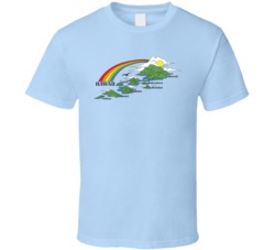 Hawaii Islands Rainbow Vintage Replica T Shirt