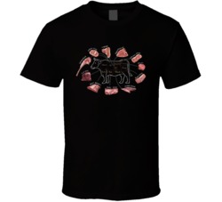 Beef Steak Cuts Barbecue Foodie Food Lover T Shirt