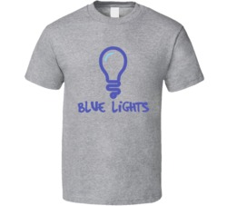 Blue Lights Cannabis Ganja Marijuana Strain Smoking Fan T Shirt
