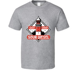 East Coast Sour Diesel Cannabis Ganja Marijuana Strain Smoking Fan T S