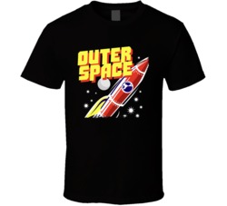Outer Space Cannabis Ganja Marijuana Strain Smoking Fan Worn Look T Sh