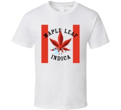 Maple Leaf Indica Cannabis Ganja Marijuana Strain Smoking Fan T Shirt