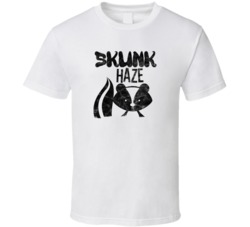 Skunk Haze Cannabis Ganja Marijuana Strain Smoking Fan Worn Look T Shi