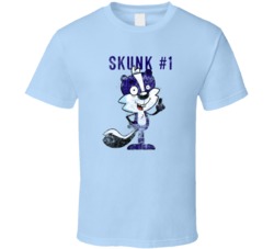 Skunk 1 Cannabis Ganja Marijuana Strain Smoking Fan Worn Look T Shirt