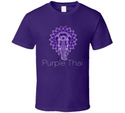 Thai Purple Cannabis Ganja Marijuana Strain Smoking Fan T Shirt