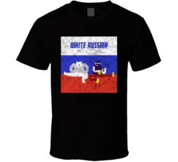 White Russian Cannabis Ganja Marijuana Strain Smoking Fan Worn Look T 